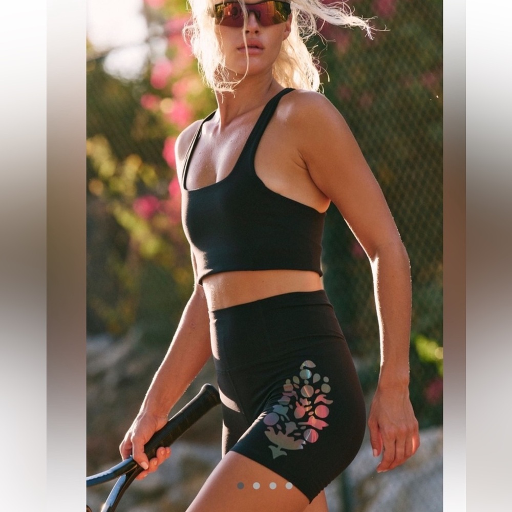 FP Movement Never Better Logo Bike Shorts in Black Size Small NWT